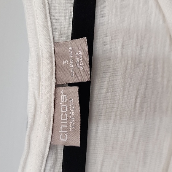 Chico's 3/4 Sleeve Applique Tee sz 3(16/18) - Picture 4 of 9